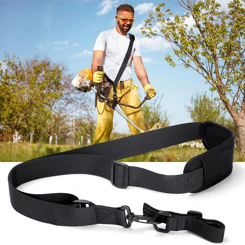 Brush Cutter Strap - สายรัดไหล่แบบปรับได้ ตาข่ายบุนวมระบายอากาศ ตะขอแข็งแรงทนทาน สำหรับดูแลสนามหญ้า งานสวน อุปกรณ์เสริมเครื่องตัดหญ้า
