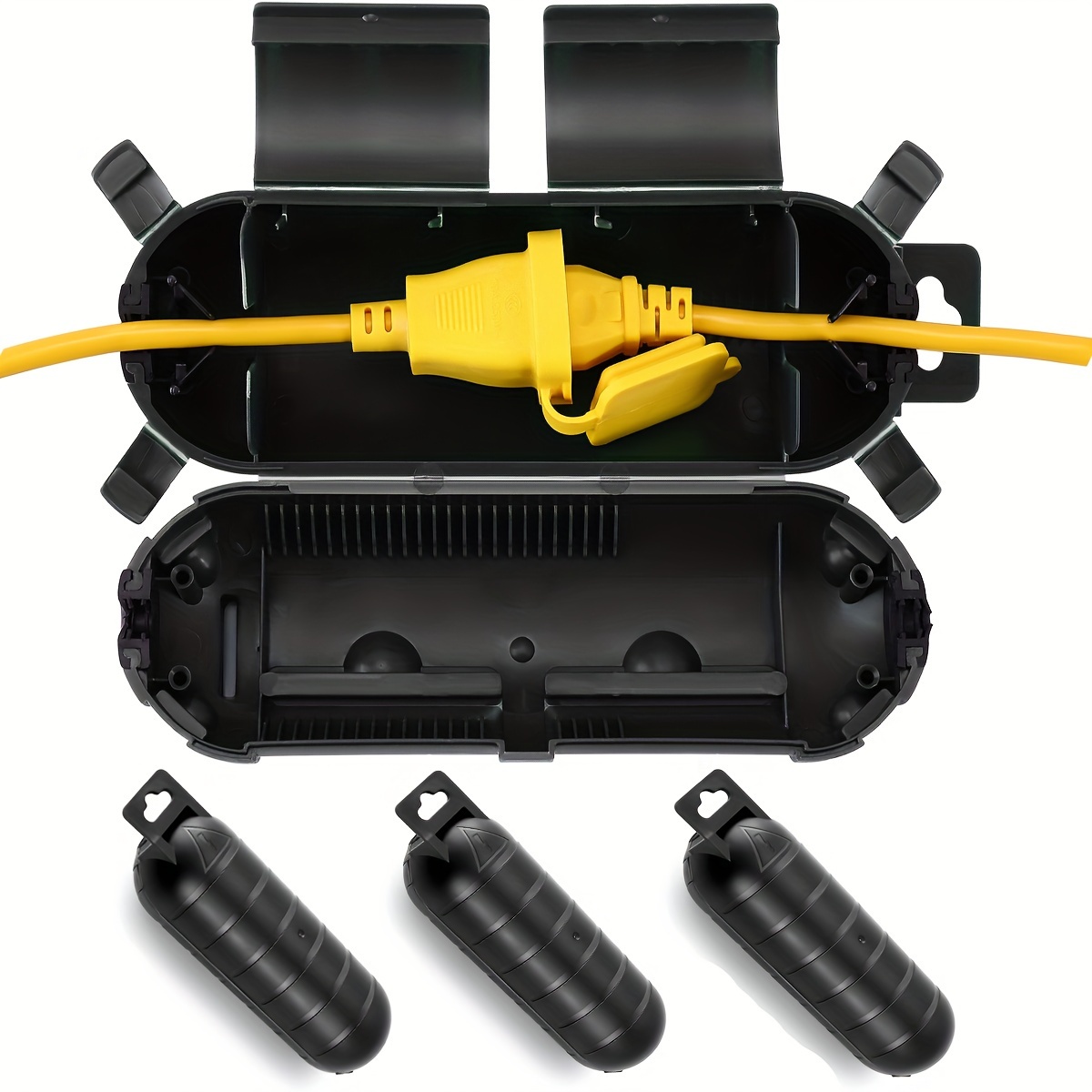 Outdoor Power Extension Cord - สายไฟต่อปลั๊กการเชื่อมต่อฝาครอบป้องกันความปลอดภัย, กันน้ําในร่มกลางแจ้ง, String วันหยุดคริสต์มาสไฟเครื่องมือพัดลม