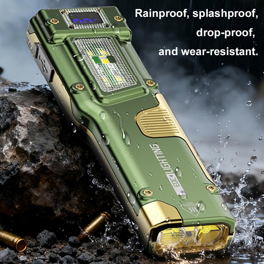 Outdoor Power Source - ไฟฉายยุทธวิธี S90-Edc Edc แบบชาร์จไฟได้ 3 แหล่งกำเนิดแสงอเนกประสงค์