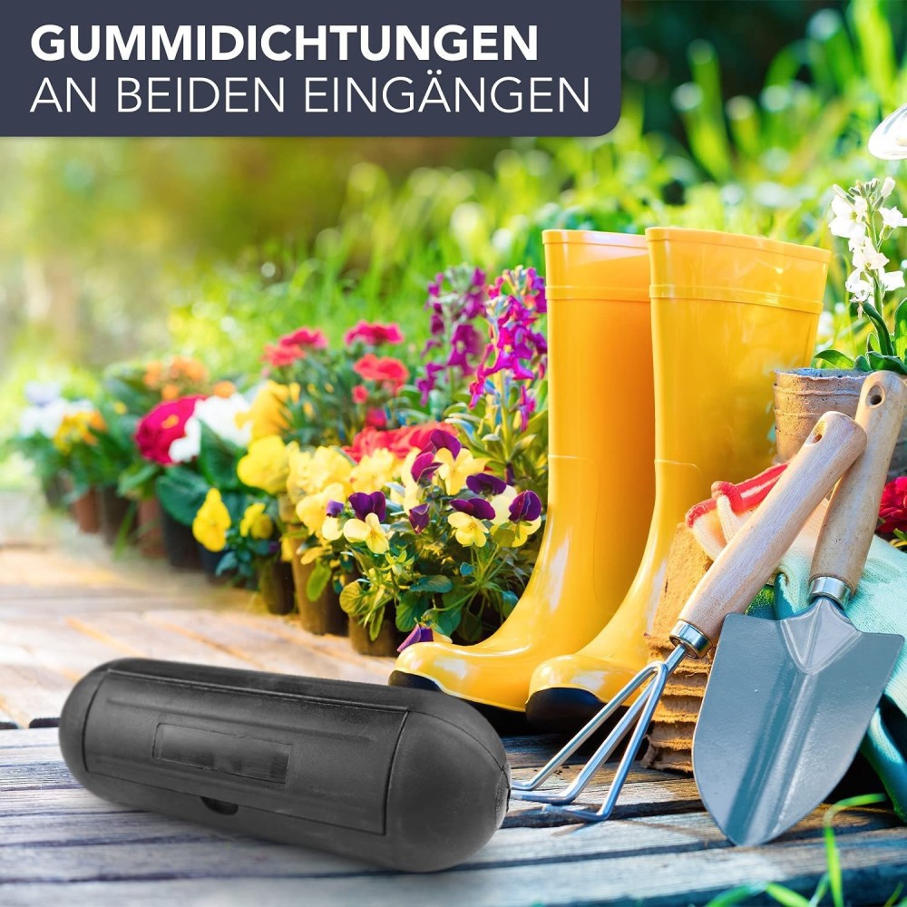 Outdoor Power Extension Cord - กล่องป้องกันสายไฟกันน้ำสำหรับใช้งานกลางแจ้ง ป้องกันสายไฟและอุปกรณ์ไฟฟ้า เหมาะสำหรับงานปาร์ตี้วันหยุด อุปกรณ์ทำสวน และเครื่องมือต่างๆ