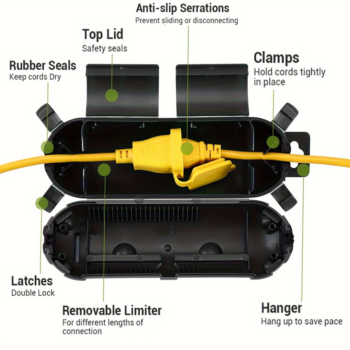 สายไฟต่อปลั๊กการเชื่อมต่อฝาครอ - Outdoor Power Extension Cord บทวิจารณ์และราคา