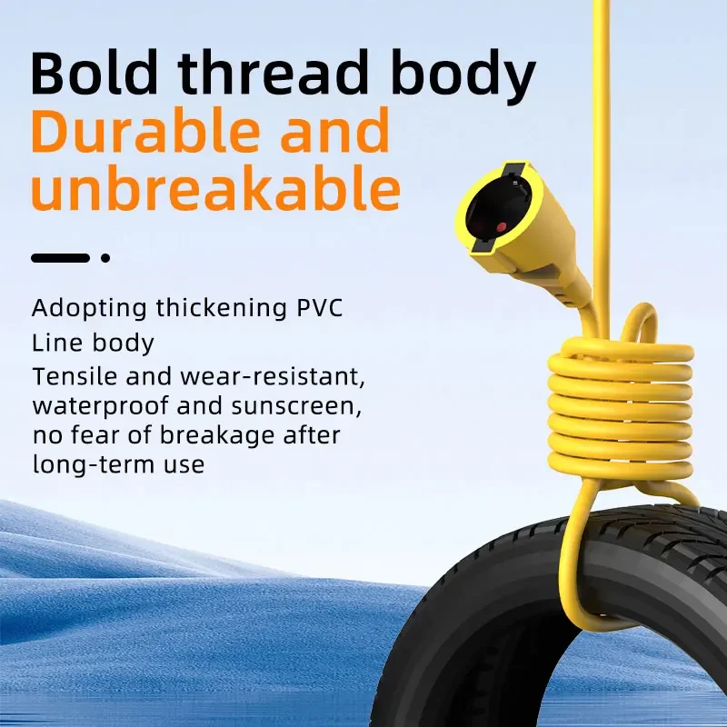 สายพ่วงปลั๊กไฟแบบ Schuko ของ E - Outdoor Power Extension Cord บทวิจารณ์และราคา