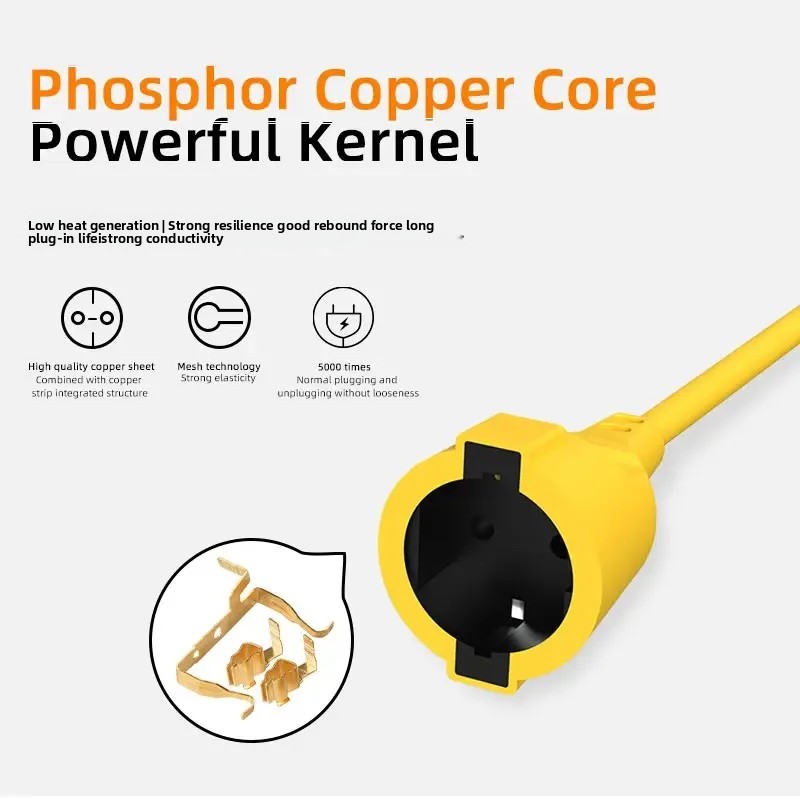 สายพ่วงปลั๊กไฟแบบ Schuko ของ E - Outdoor Power Extension Cord บทวิจารณ์และราคา