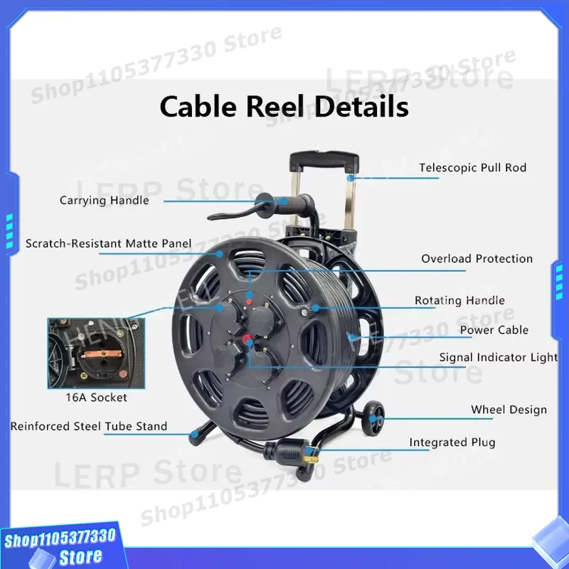สายพ่วงแบบม้วนขนาด 25 เมตร สำห - Outdoor Power Extension Cord บทวิจารณ์และราคา