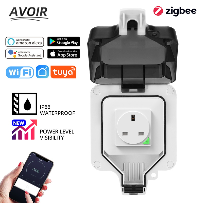 Avoir Zigbee Tuya IP66ผนังกลาง - Outdoor Zigbee Power Plug บทวิจารณ์และราคา